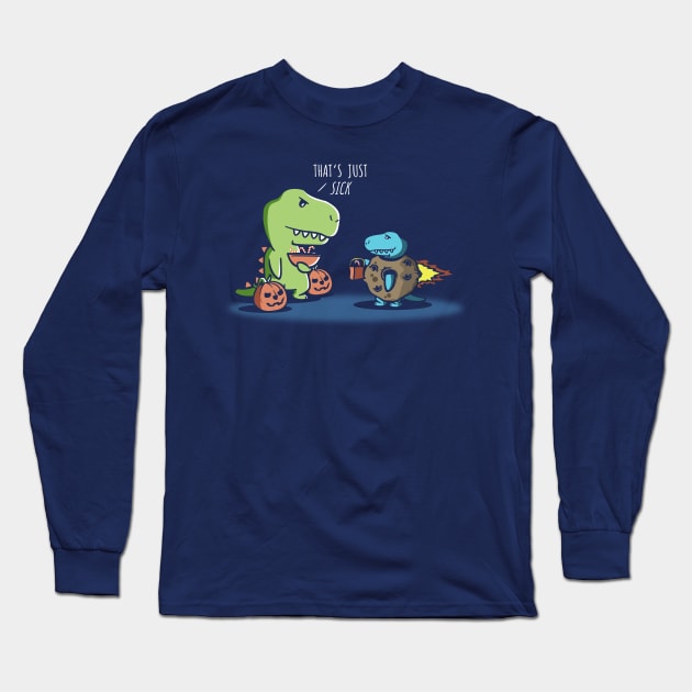 Dinosaur Trick or Treating Long Sleeve T-Shirt by NerdShizzle